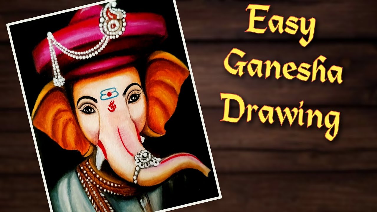 Easy Lord Ganesha Drawing | Easy Ganesh / Ganpati Drawing | Easy Ganesh Chaturthi Special Drawing