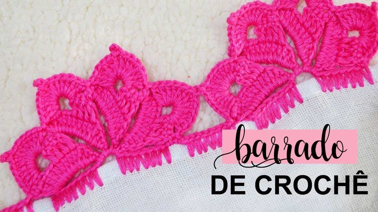 BARRADO DE CROCHÊ CARREIRA ÚNICA #44 | PASSO A PASSO