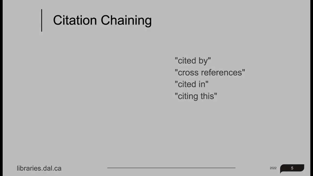 Citation Chaining