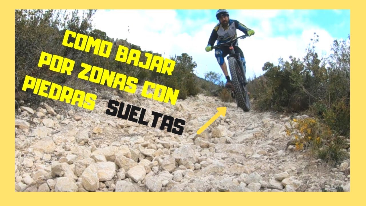 🟡 Como BAJAR POR PIEDRAS SUELTAS😱  en Bicicleta