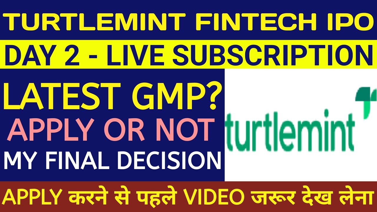 Turtlemint IPO 🔴 Turtlemint Fintech Solutions IPO Review 🔴 Turtlemint IPO Gmp 🔴Turtlemint IPO Review