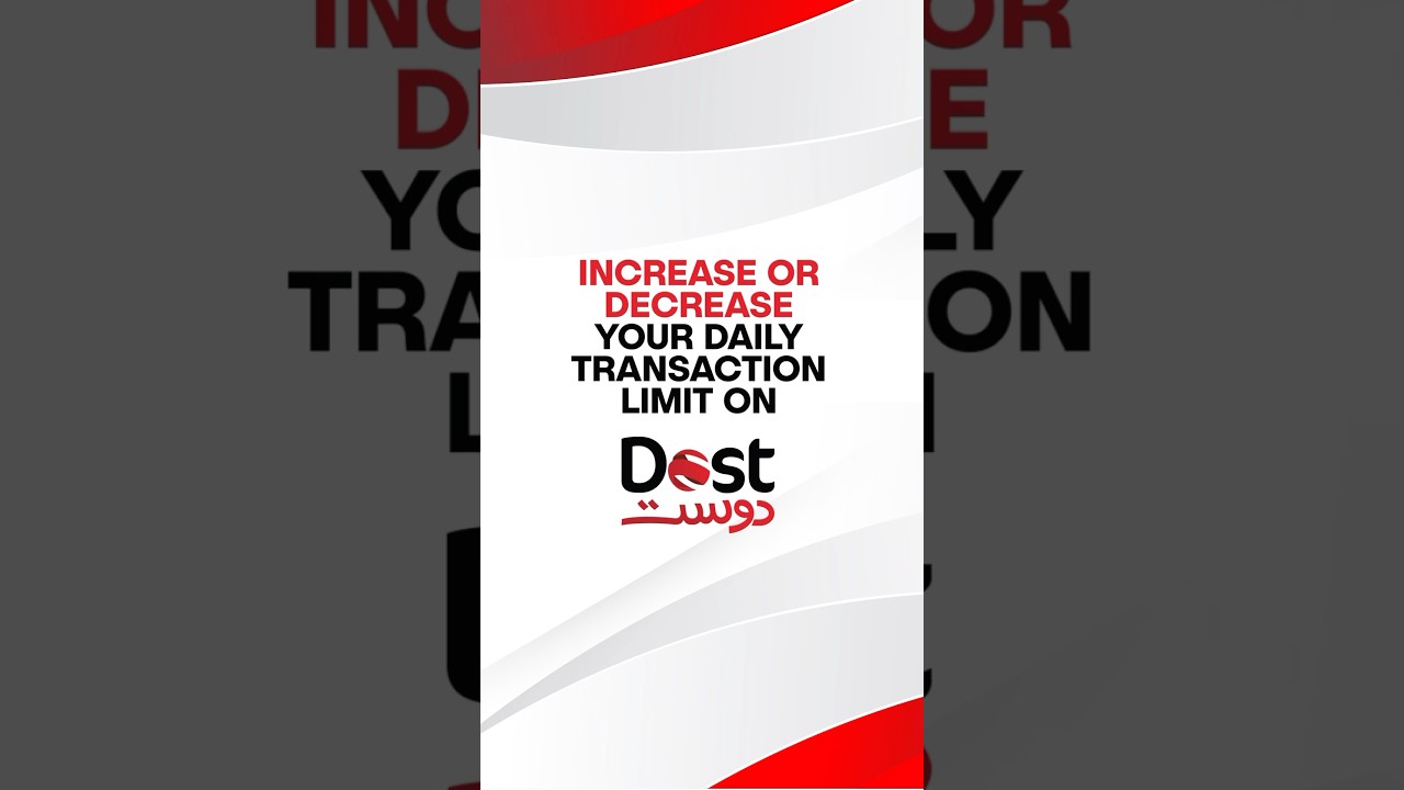 Increase or decrease your daily transaction limit on Dost App
