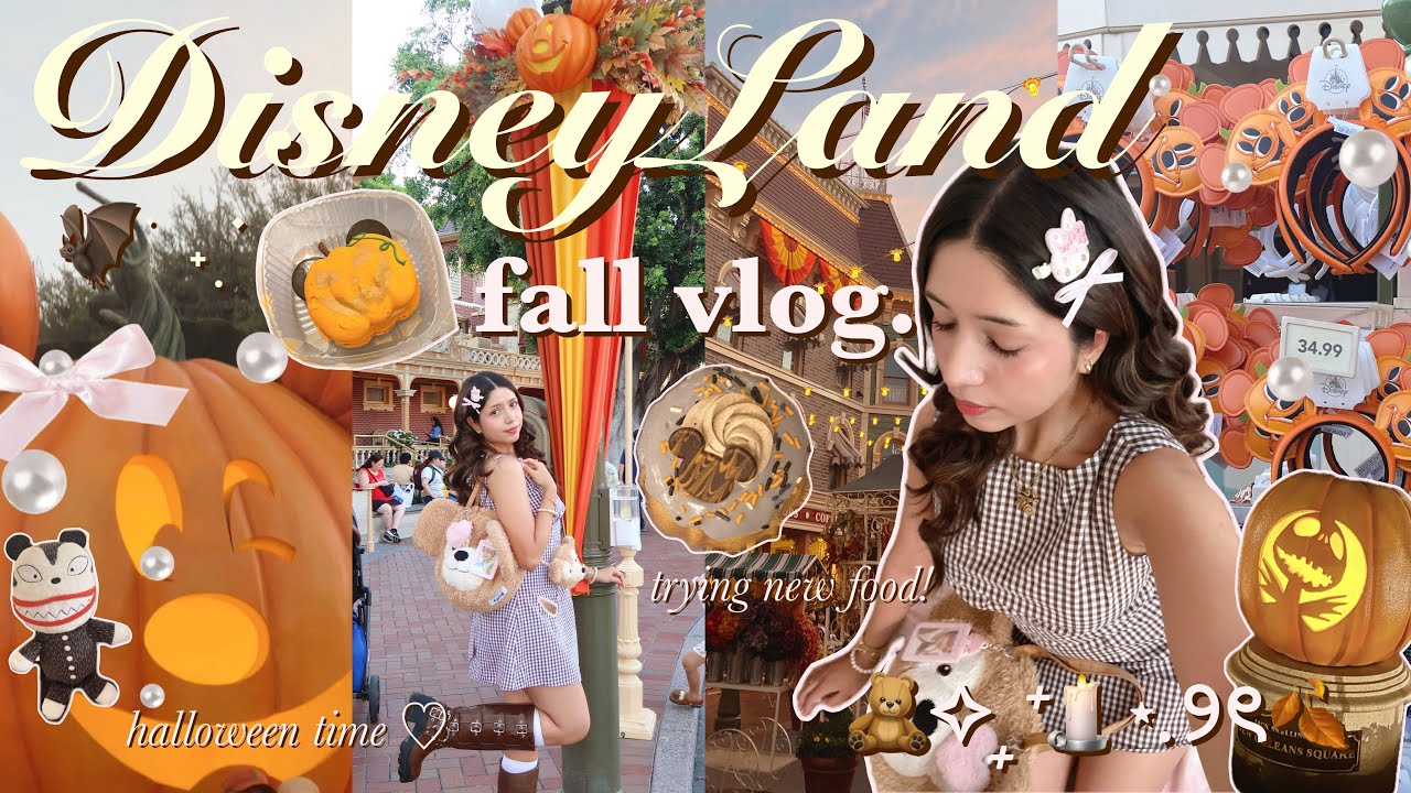 *COZY* fall at disneyland vlog 🍁⋆˙⟡🎃  new food, spooky merch & autumn magic ♡