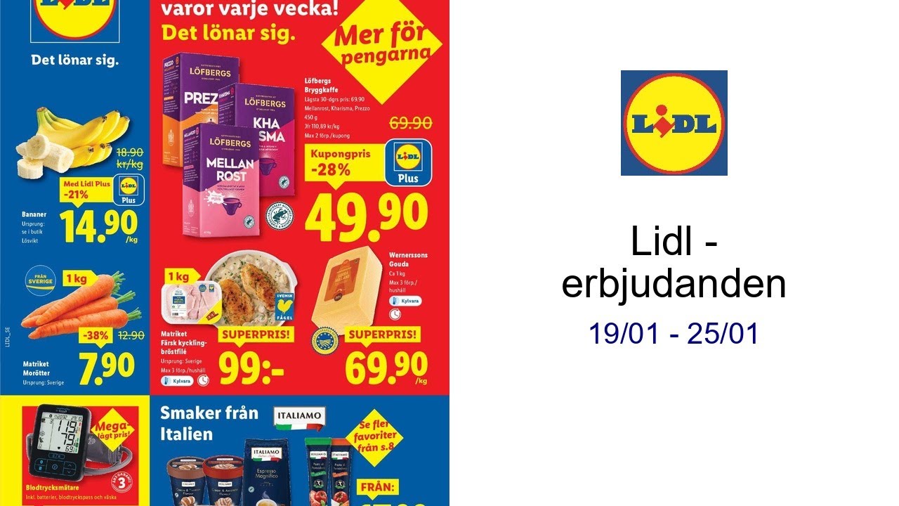 Lidl - erbjudanden 19/01 - 25/01