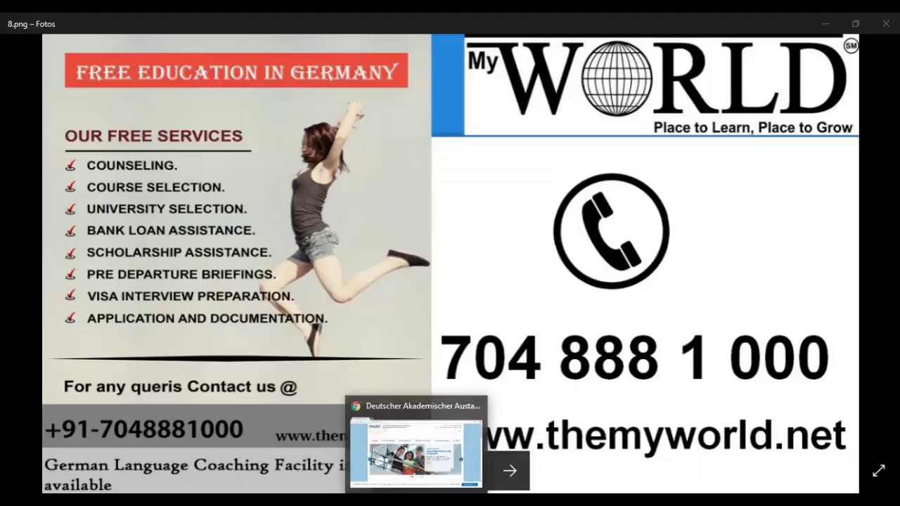 How to select free course and university in germany
