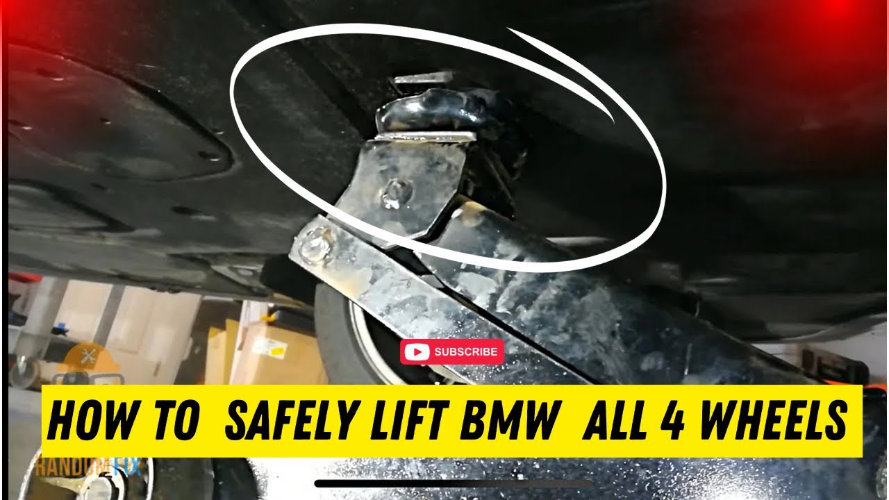 How to Lift and  Raise BMW E60 F80 E90 F30 with All 4 Wheels Off The Ground