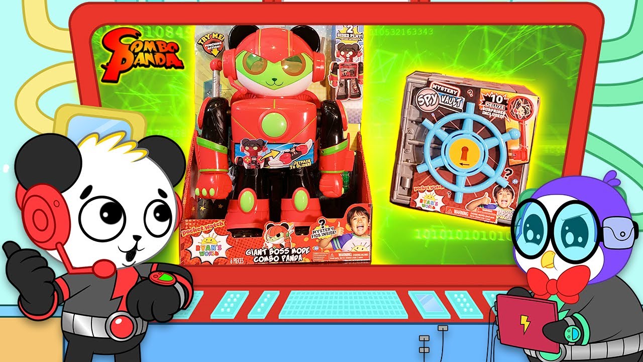 GIANT BOSS MODE COMBO TOY & RYAN’S WORLD SPY VAULT UNBOXING!