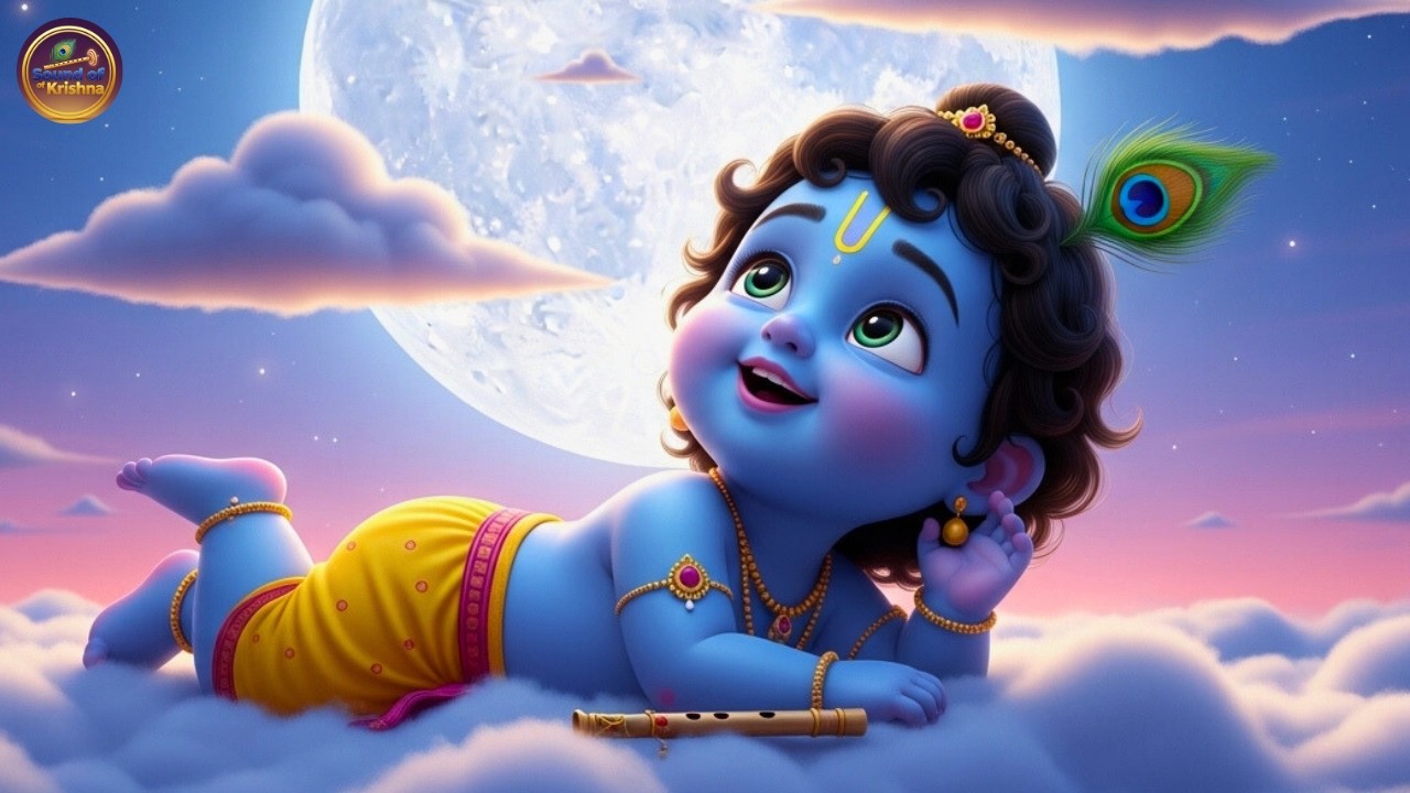 Shri Krishna Govind Hare Murari | Little Krishna Lullaby for Kids | Peaceful Sleep Krishna Bhajan