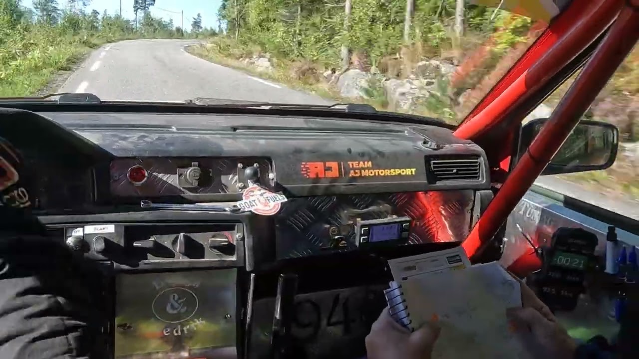 SS 1 Rally Grimstad 2025 Albin Karlsson & Katharina Magnusson Tapp av 3:ans växel