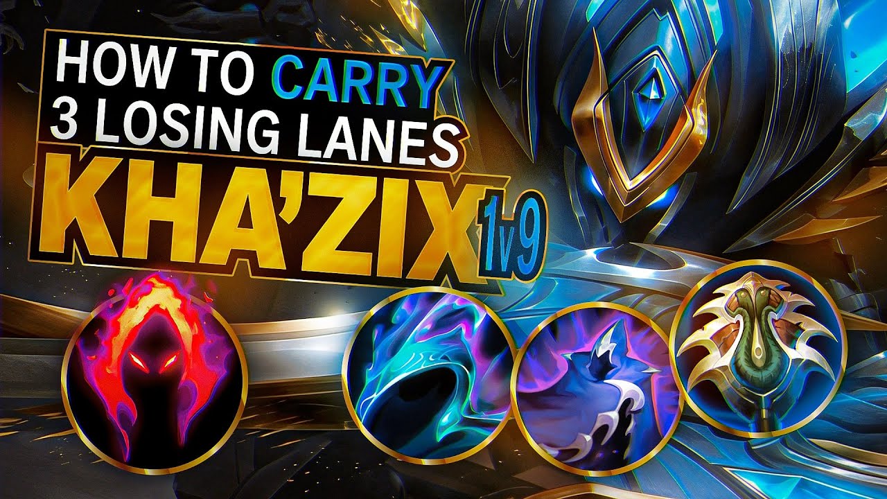 How to Carry 3 Losing Lanes with Kha'Zix | perryjg guide