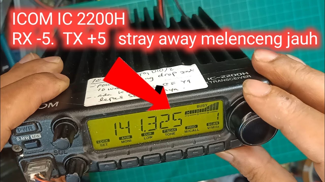 icom ic 2200h tx rx singkang tidak zerobit rx -5 tx +5