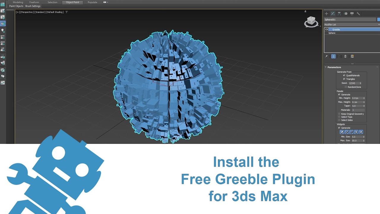 Install the Free Greeble Plugin for 3ds Max