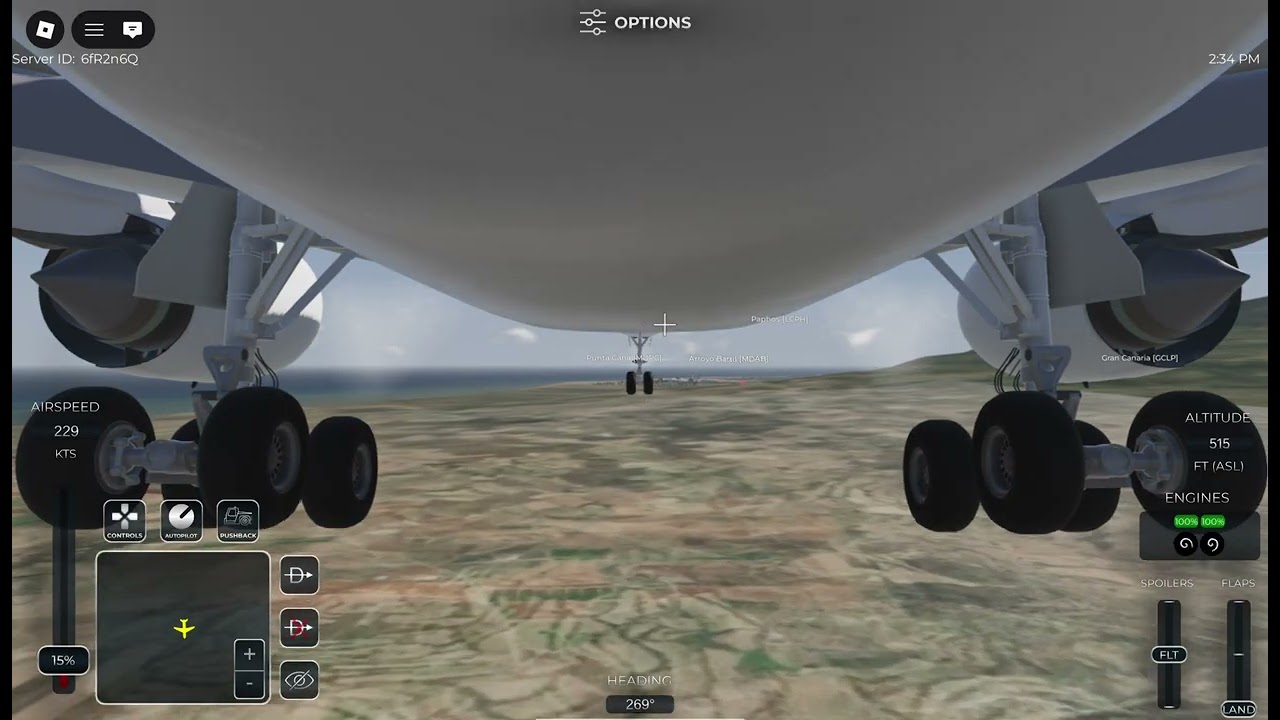 Iberia Airbus A350 from Lanarca to Paphos in Project Flight.