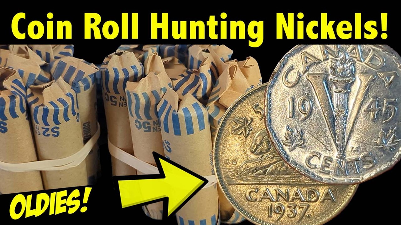 Really OLD Coins found in this Collection Dump! Coin Roll Hunting Nickels from the Bank!