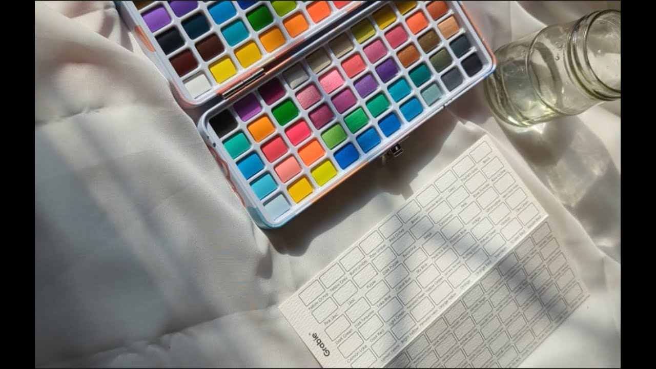 100 Shades Grabie Watercolor Swatching 