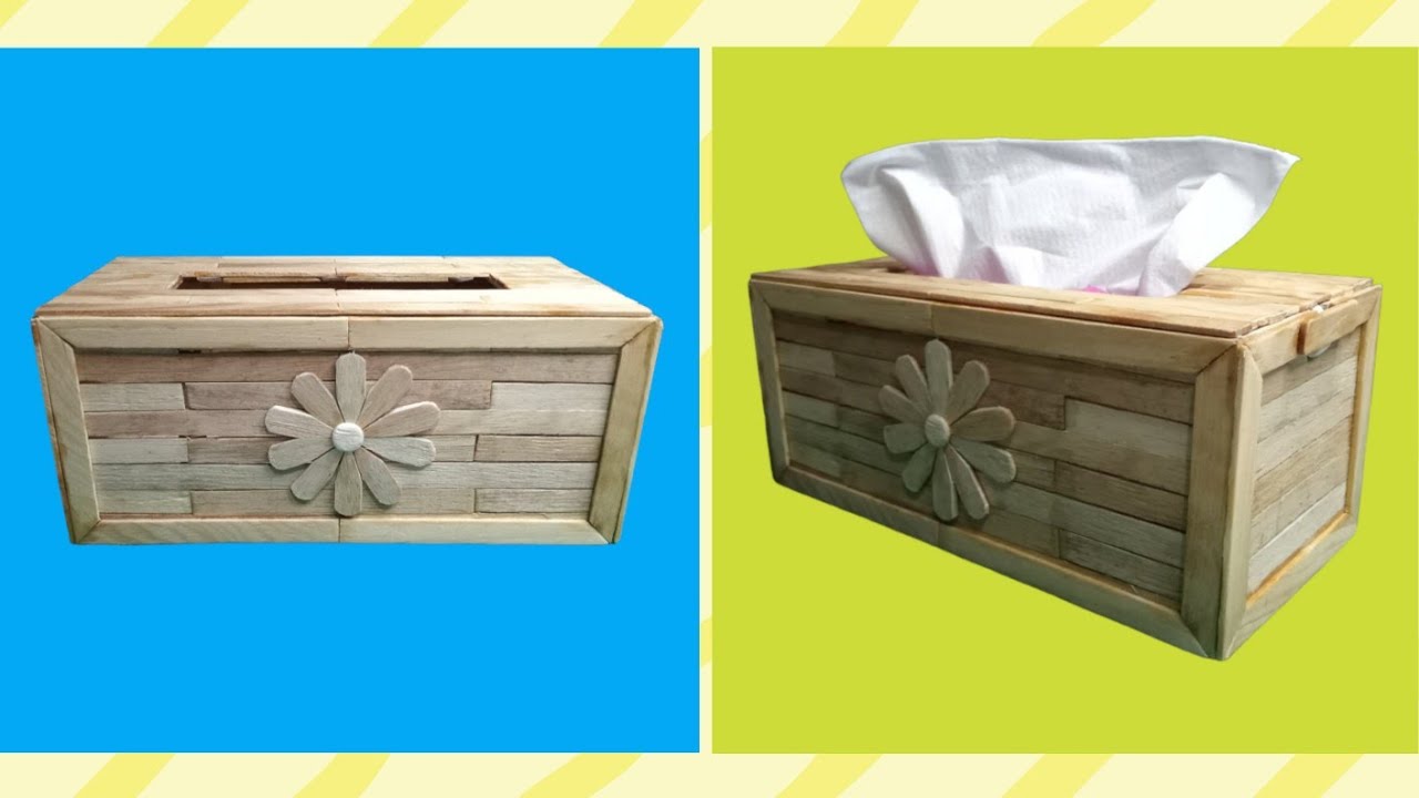 Membuat Tempat Tisu Dari Stik Es Krim