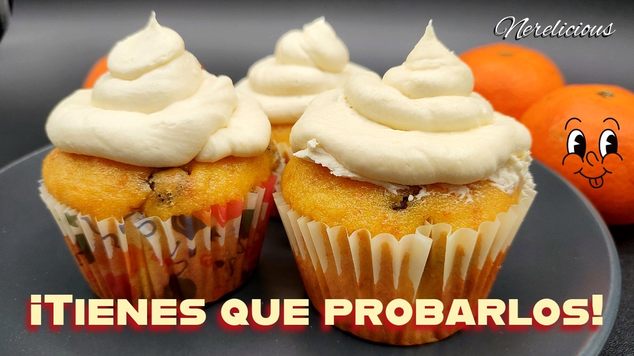 ¡Muffins de Mandarina MÁS ESPONJOSOS! 🧁🍊 Receta FÁCIL y Deliciosa para un Toque Cítrico Irresistible