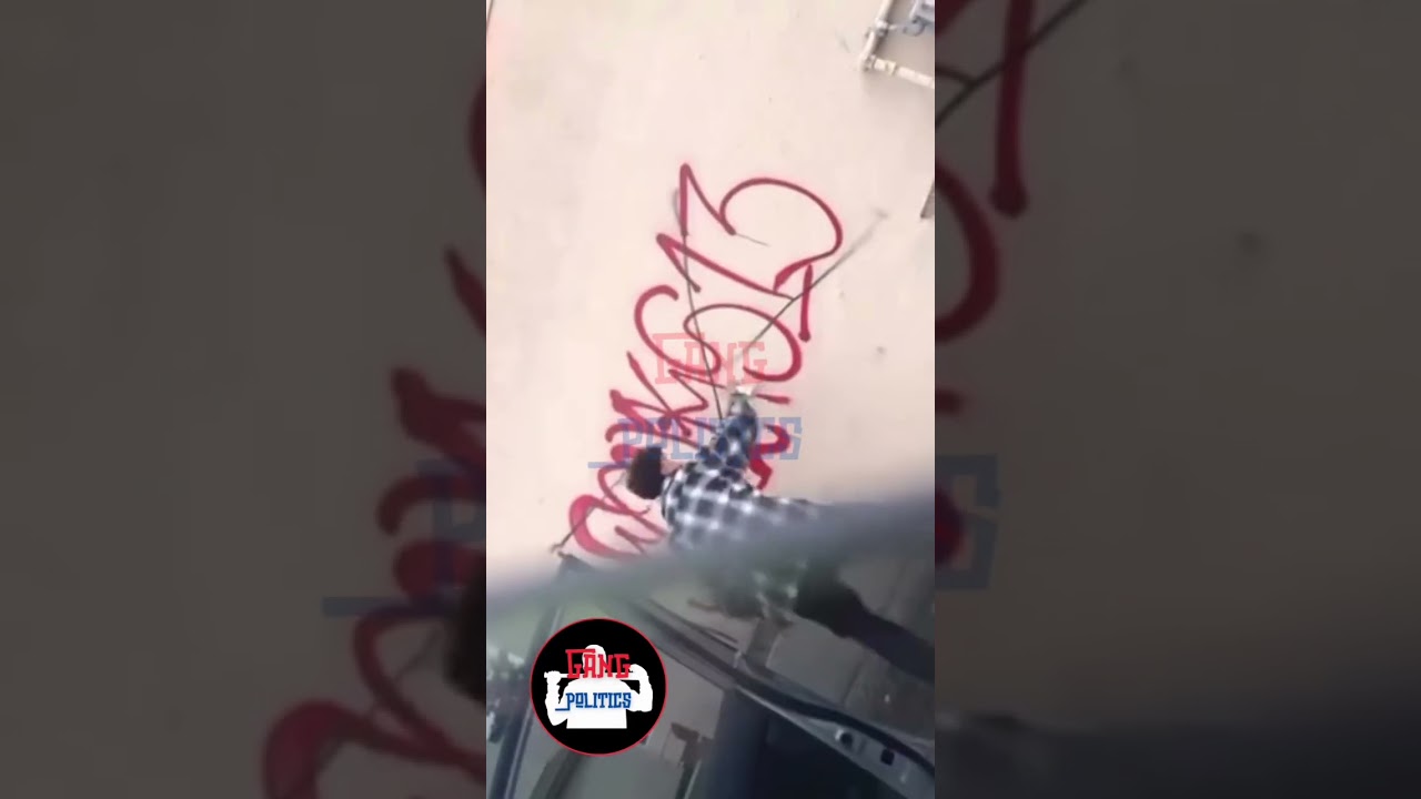 Youngster Crossing Out &ldquo;Anaheim Folks 13&rdquo; Gang Graffiti In OC