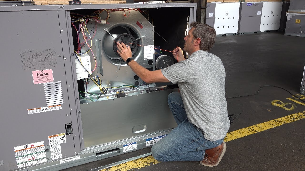 Натяжение и выравнивание ремня RTU/AHU
