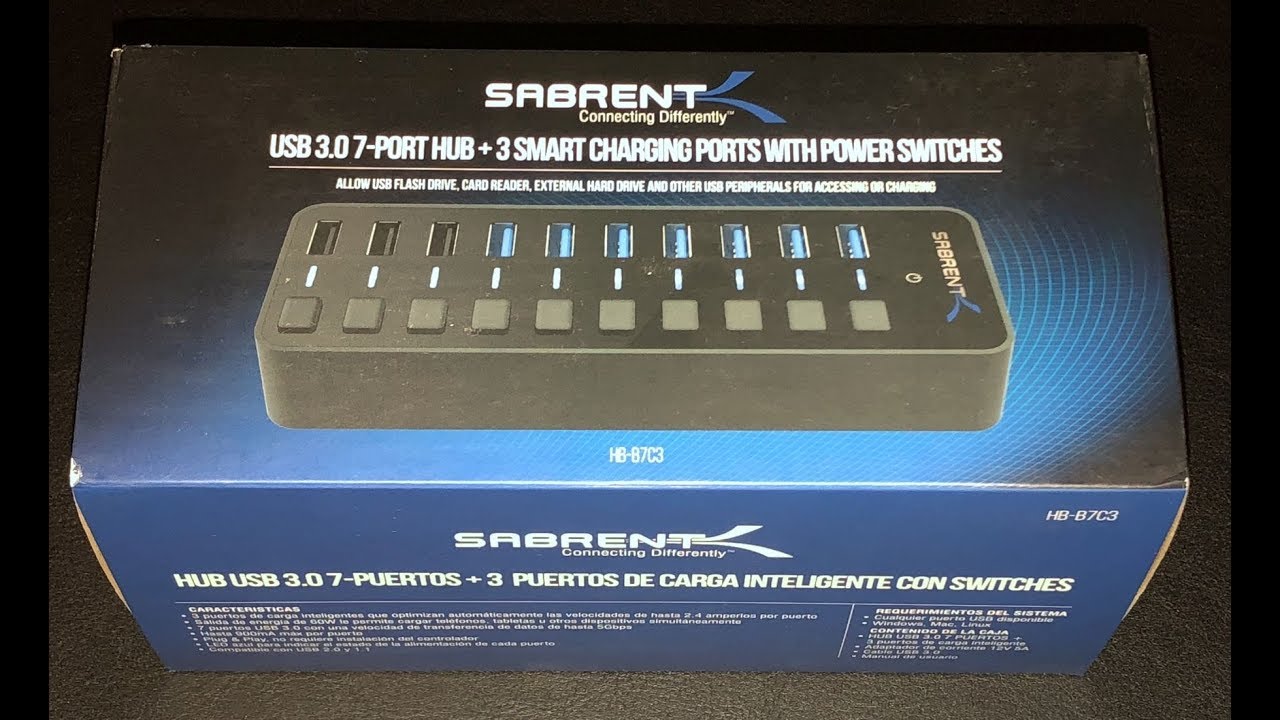 USB Hub Sabrent 3.0 - unboxing