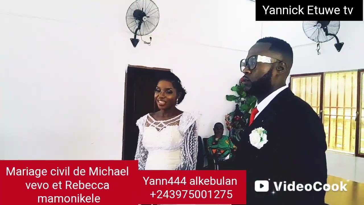 Mariage civil de Michael vevo et Rebecca mamonikele le 12.02.2026 kinshasa 