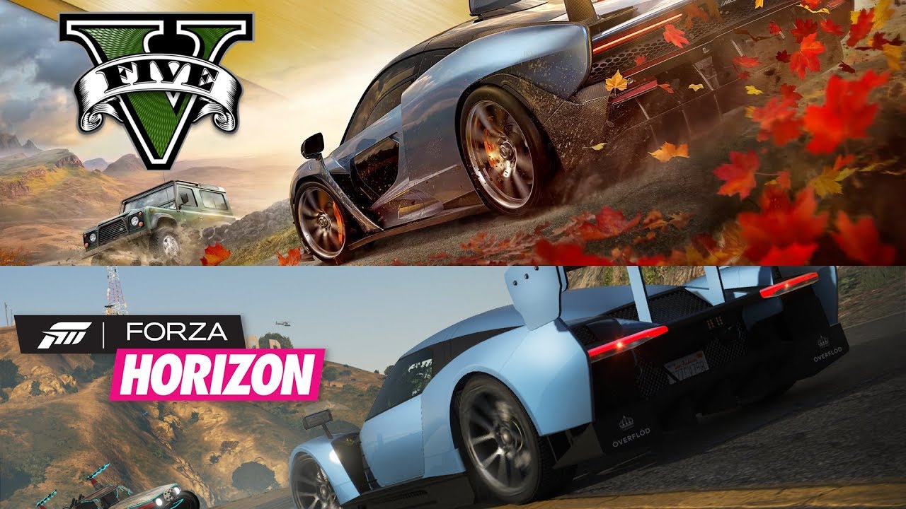 Forza Horizon 4 vs GTA 5! Side-by-side Forza Horizon 4 Trailer Remake in GTA 5!