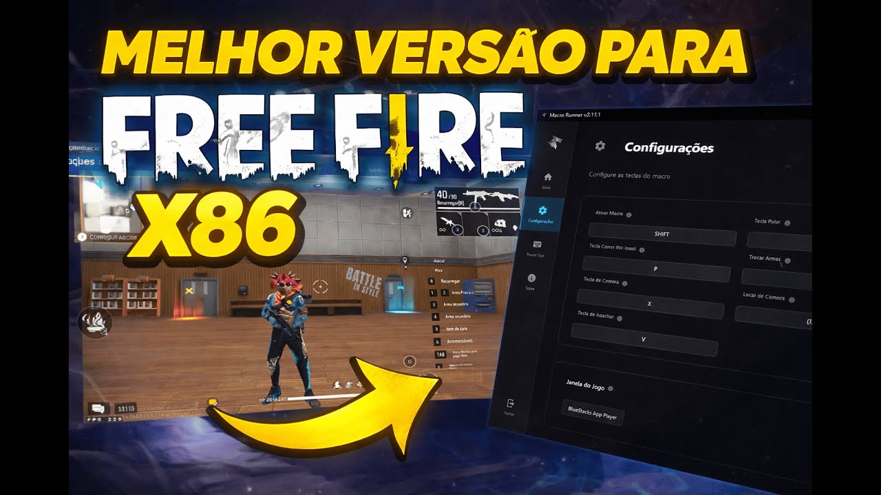 COMO JOGAR NO FREE FIRE X86 SEM TELA PARADA ATUALIZADO!! - FUNCIONA EM QUALQUER PC FRACO! 💻🔥