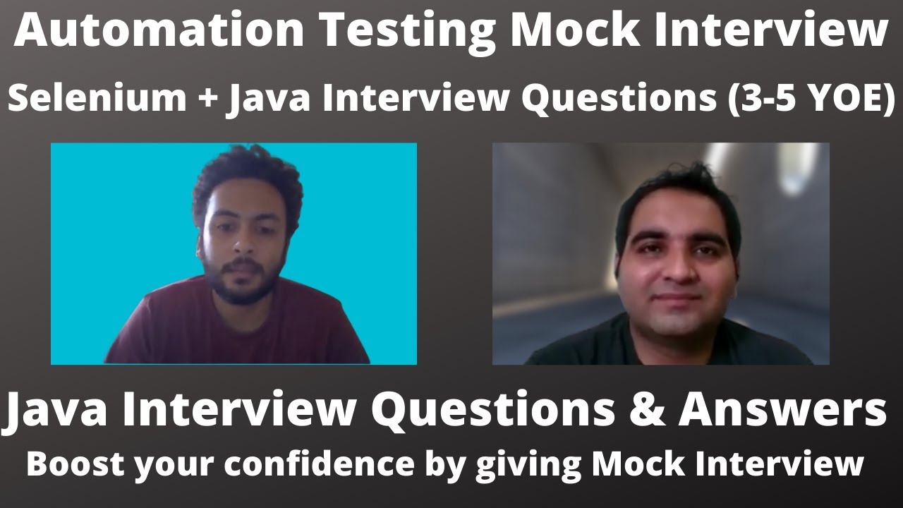 Automation Testing Interview Experience | Real Time Interview Questions and Answers