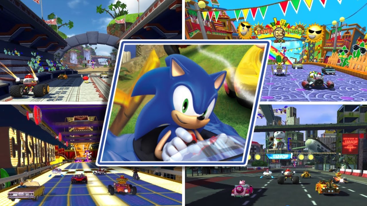 Sonic & Sega All-Stars Racing - All Tracks
