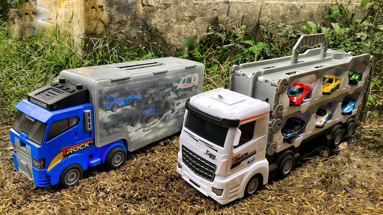 Menemukan Dan Merakit Mobil Mainan, Mobil Polisi, Truk Oleng, Mobil Ambulan, Truk Pasir, Truk Molen,