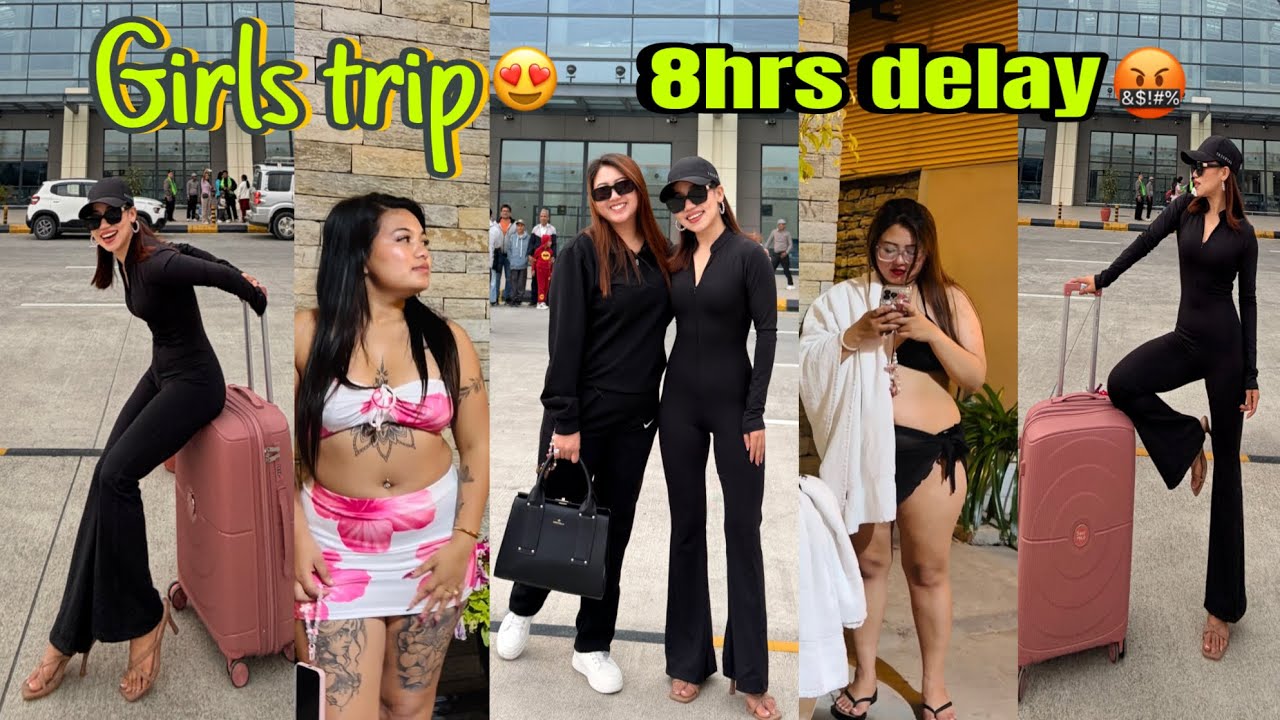 K SOCHEKO K VAYO🤬8 GHANTA AIRPORT MA 😩GIRLS TRIP😍#rekharaiofficial 