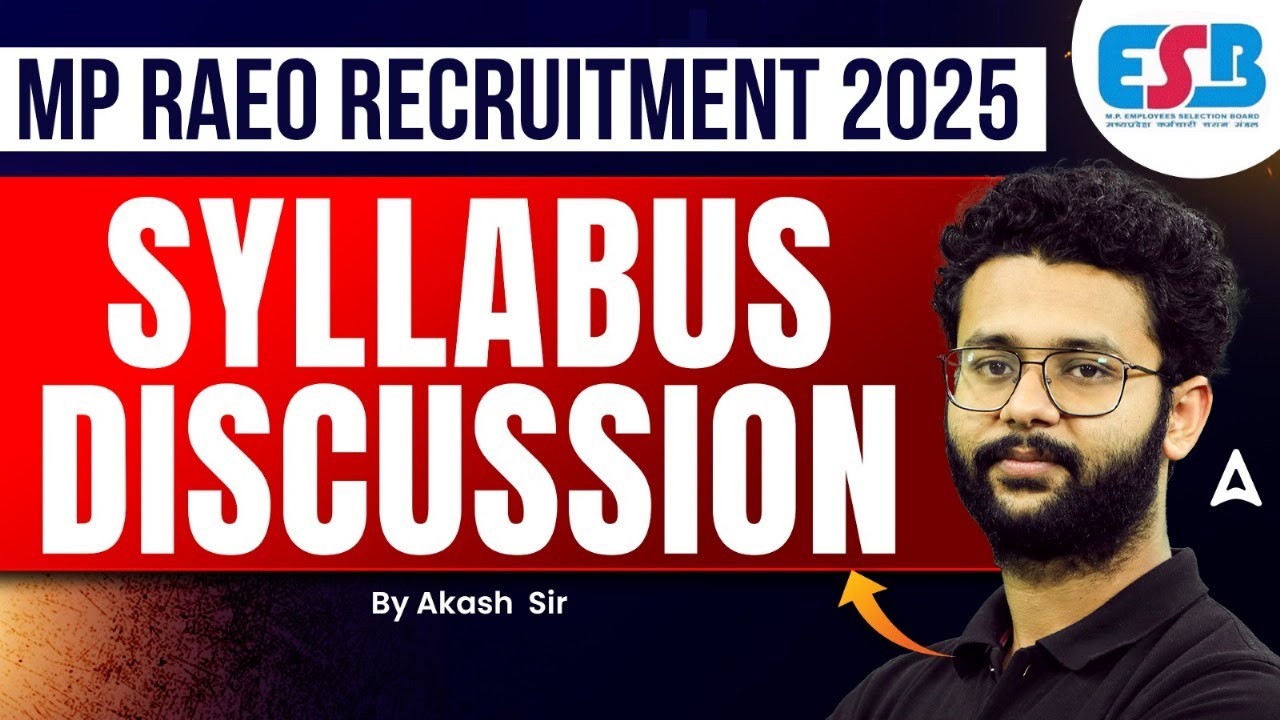 MP RAEO Recruitment 2025 | Complete Syllabus & Preparation Guide | By Akash Sir