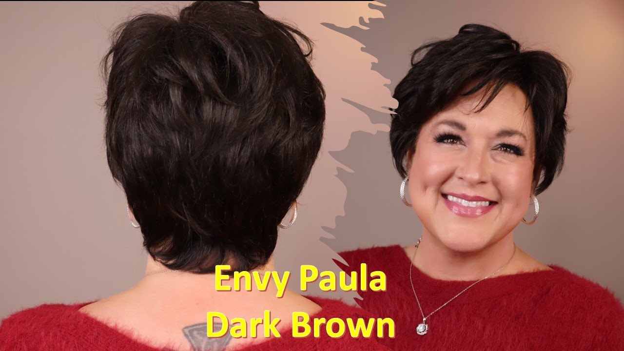 Envy PAULA in DARK BROWN | Short ENVY HAIR Wig | BRAND NEW SUPER REALISTIC SHORT WIG!