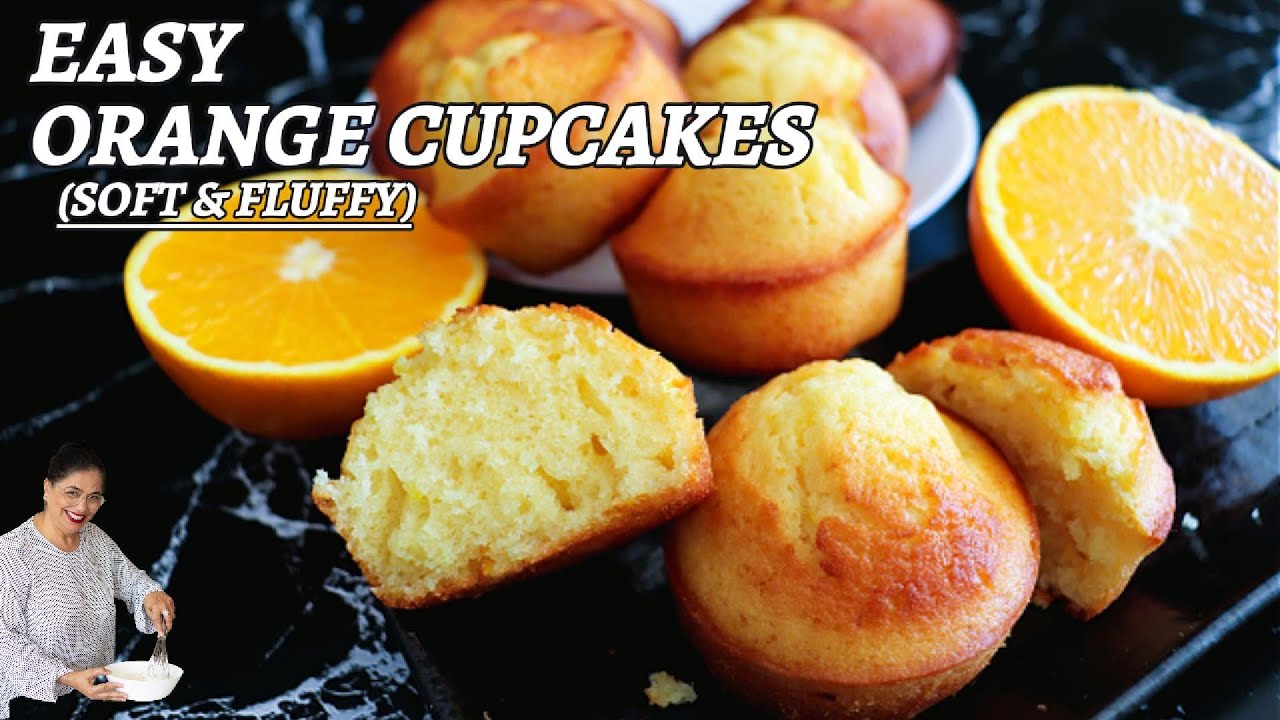 Very Easy Orange Cupcakes I Easy Recipe for Beginners I Soft and Moist Muffins I Easy Orange Muffins