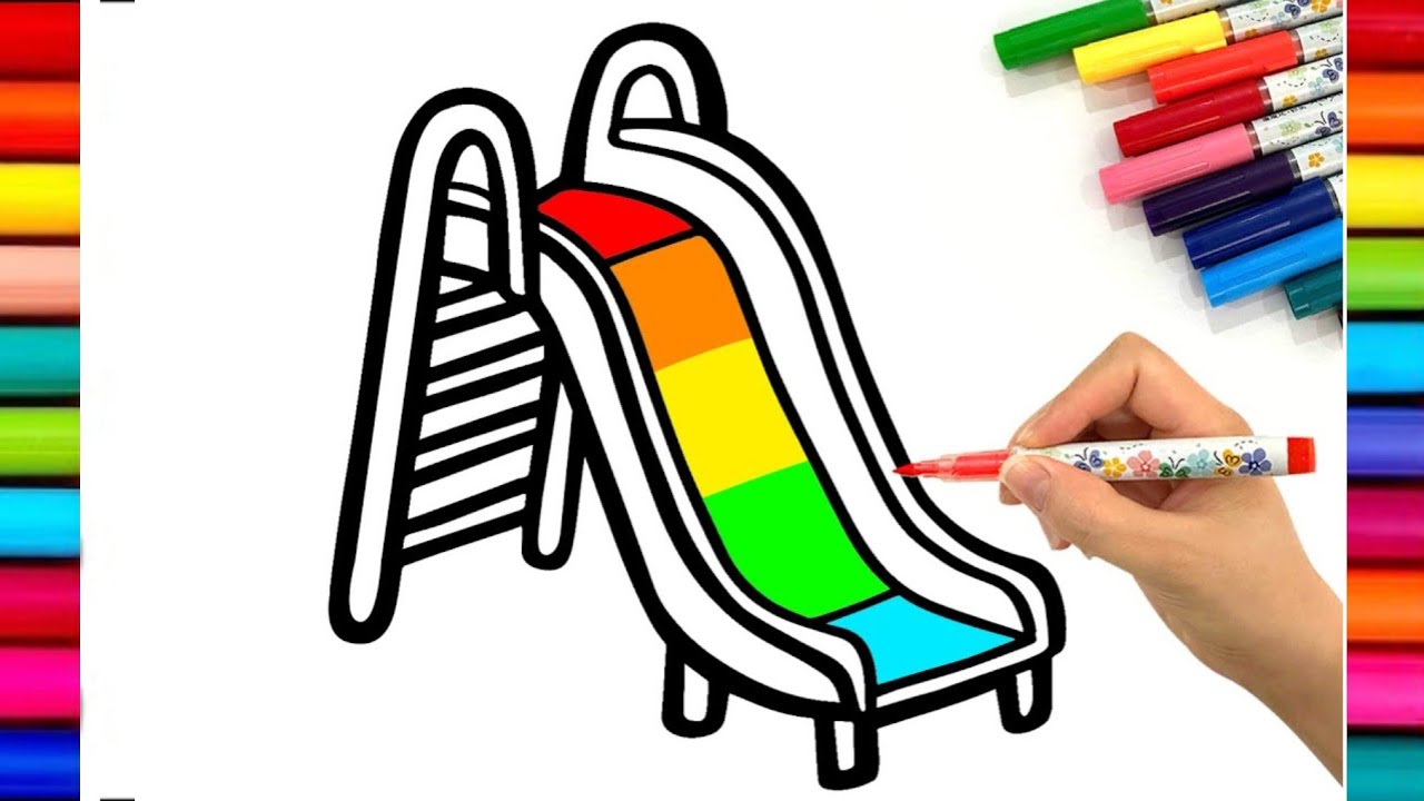 How to draw cute slide drawing|| Drawing, Painting & Coloring For Kids and Toddlers_ Child Art 🎨#art