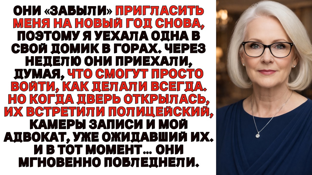 Моя семья забыла меня на Новый год…Я уехала в горный домик.Но через неделю они вдруг захотели войти