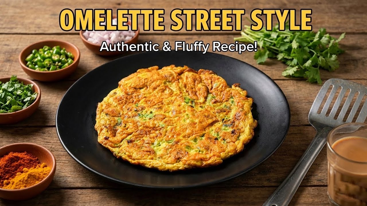 Street Style Omelette | Desi Egg Omelette Recipe ASMR no music cooking 