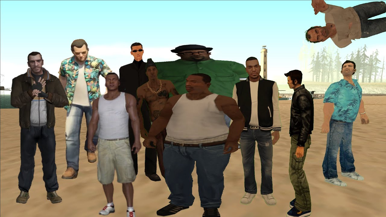 50 вариаций персонажей GTA