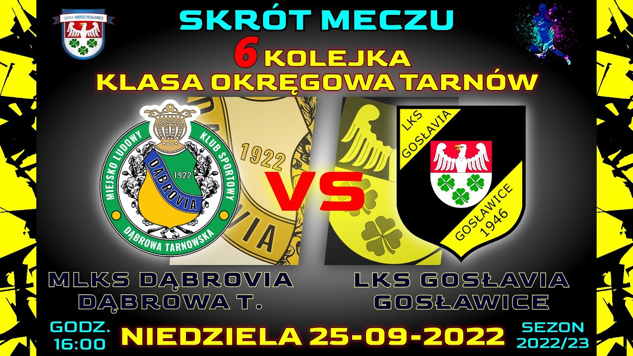 DĄBROVIA DĄBROWA TARNOWSKA VS GOSŁAVIA GOSŁAWICE 25 09 22 KLASA OKRĘGOWA TARNÓW