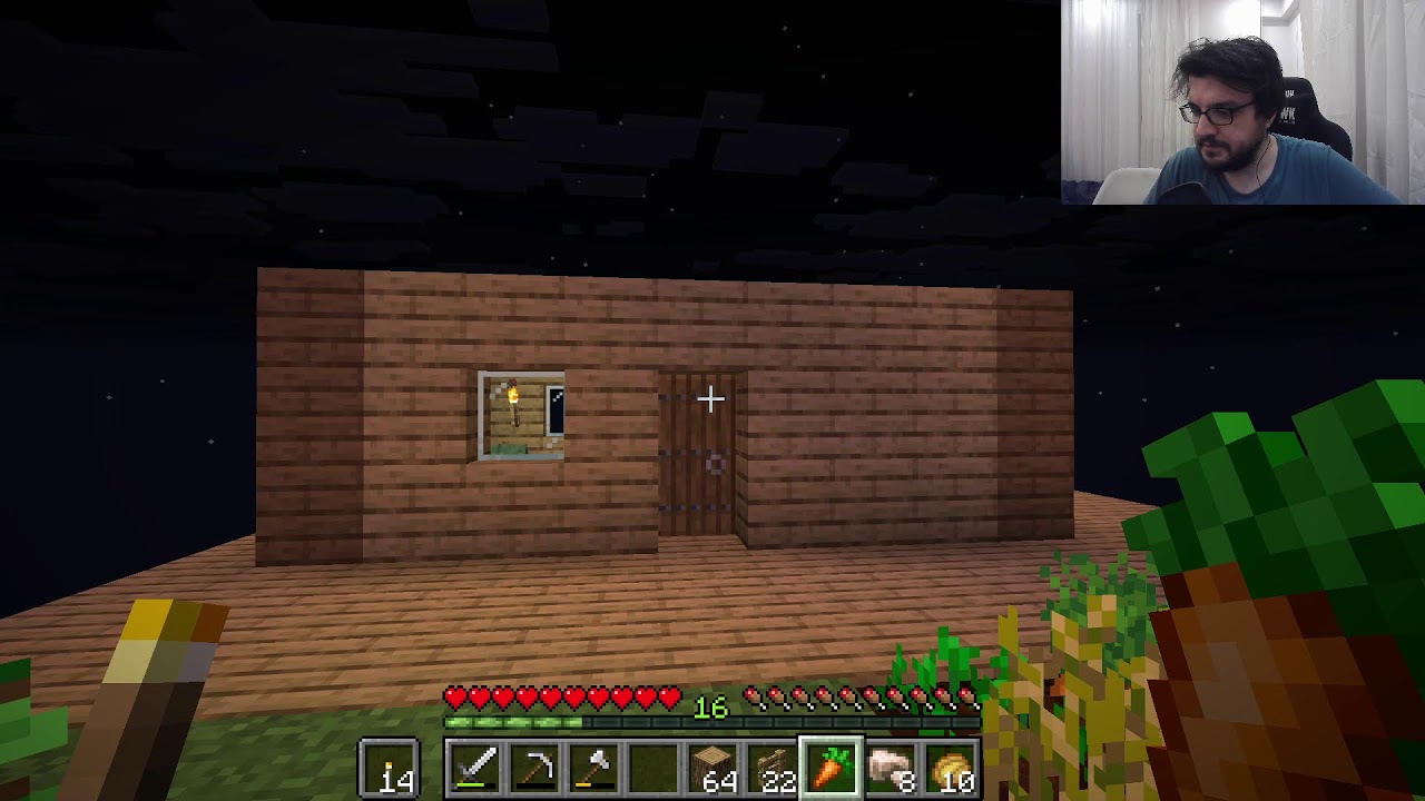 minecraft tek blok ve gece sohbetleri | CANLI