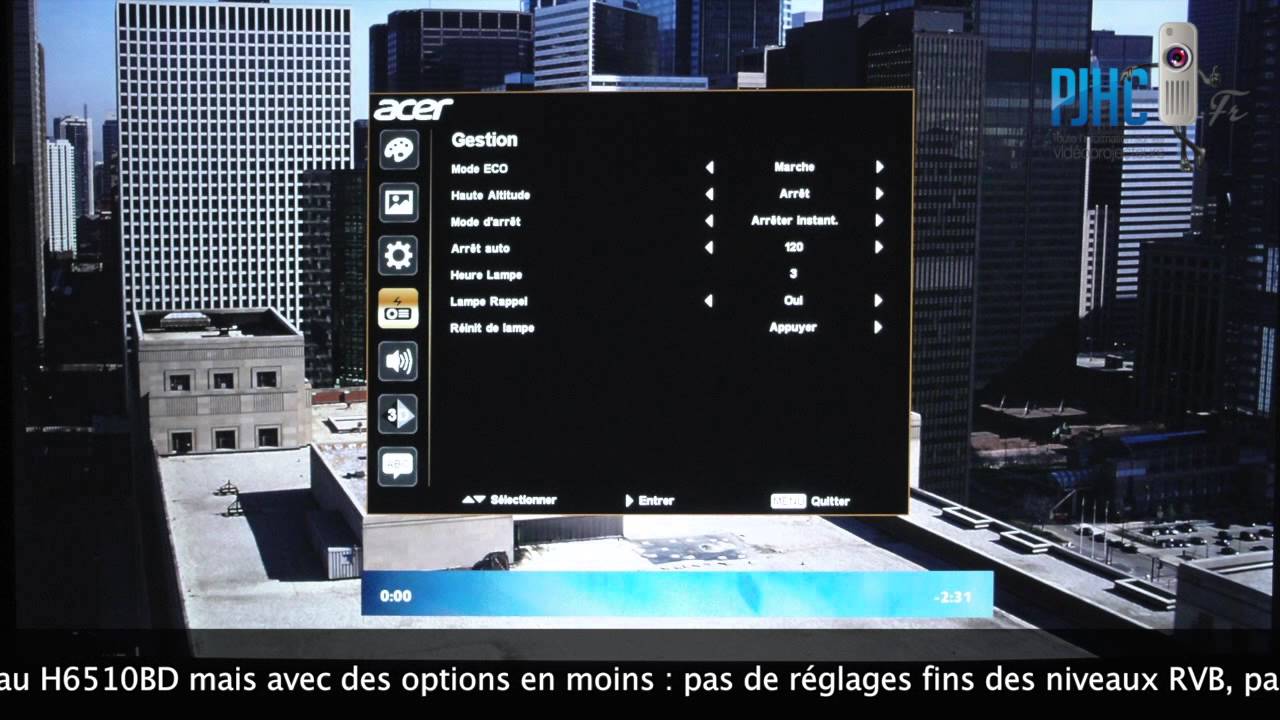 ACER P1500 : Pr&eacute;sentation vid&eacute;o PJHC.FR