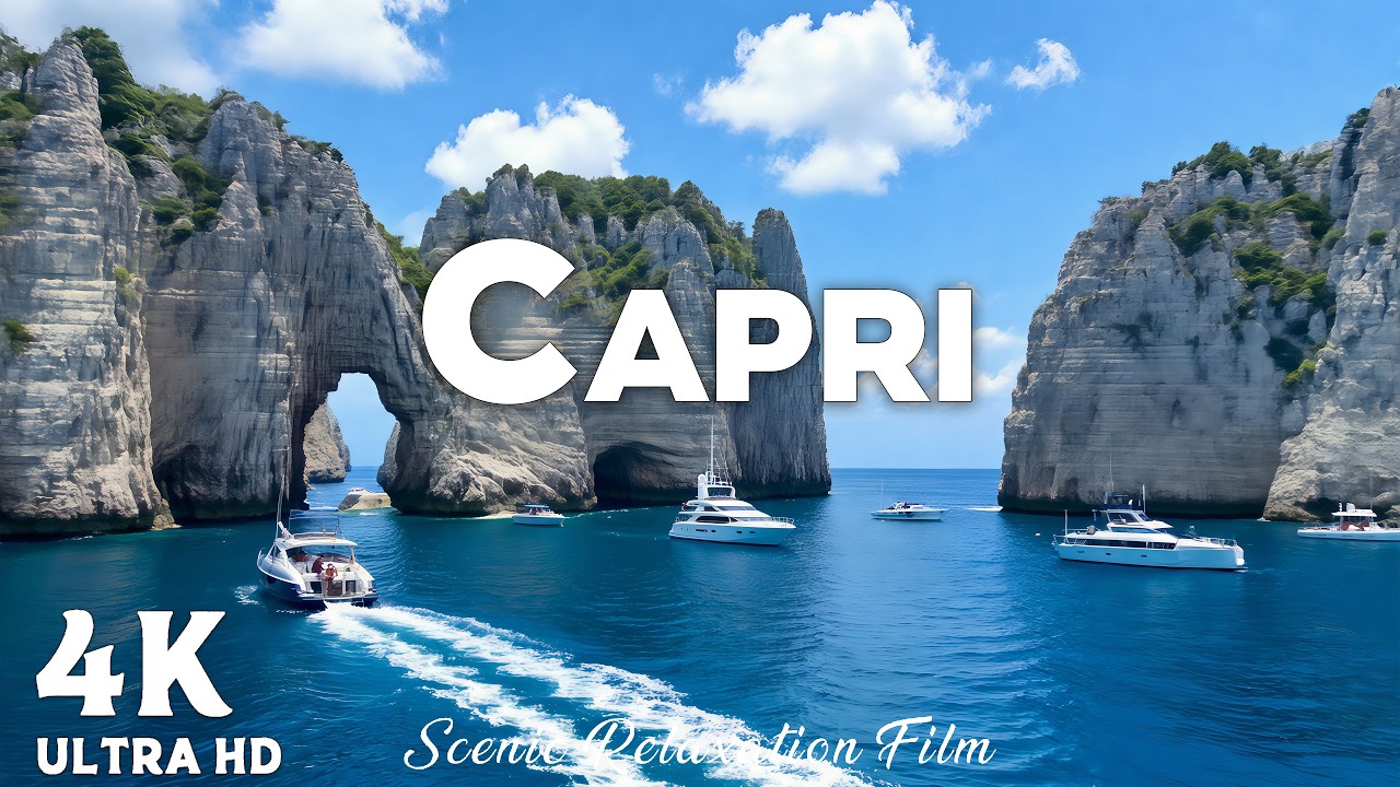 Capri 4K UHD 🇮🇹 | Mediterranean Island Relaxation Film with Calming Ambient Music