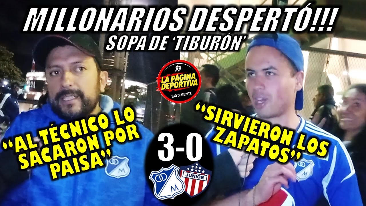 Millonarios vs. Junior (3-0). El último goleó al líder; hinchas hablan de 'cajón' a David González.