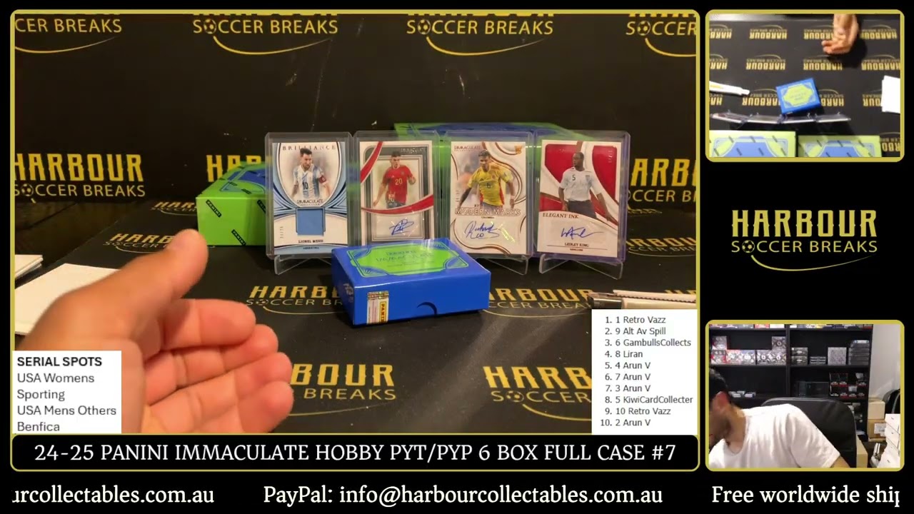Перерыв №7 - 24/25 Panini Immaculate Soccer HOBBY PYT/PYP 6 коробок, полный кейс (1 из 1)