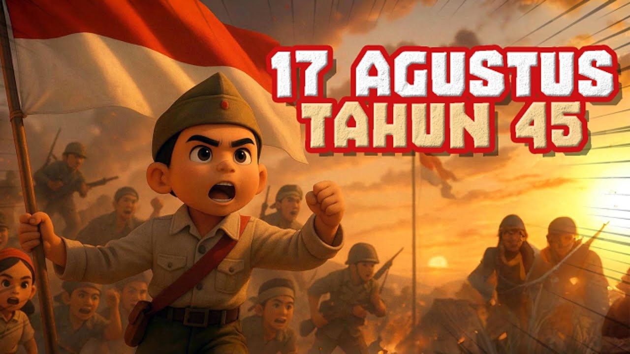 17 Agustus Tahun 45 | 🇮🇩 Merdeka! Lagu & Animasi 3D Hari Kemerdekaan Indonesia