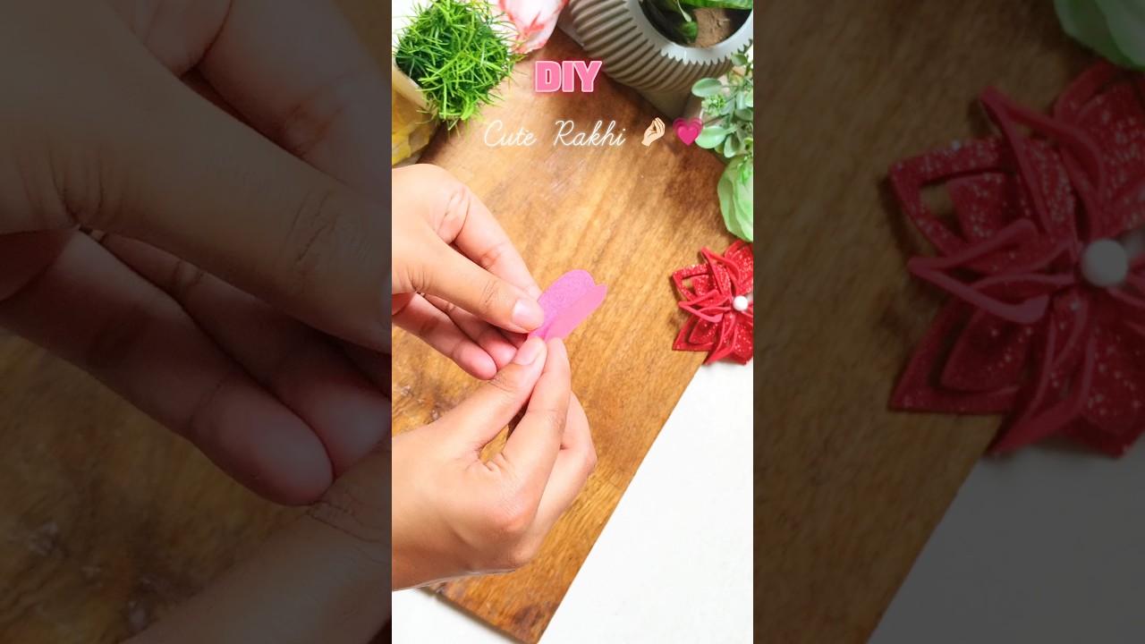 DIY cute Rakhi 🌸🤌🏻💗 |How to Make Beautiful Paper Rakhi 💕| Handmade Rakhi for Kids & School Project
