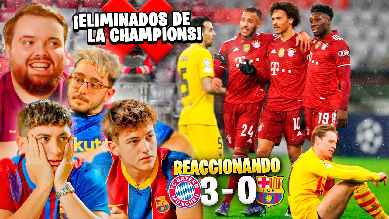 HINCHAS DEL BARÇA REACCIONAN al BAYERN 3 - 0 BARÇA *ELIMINADOS de la CHAMPIONS*