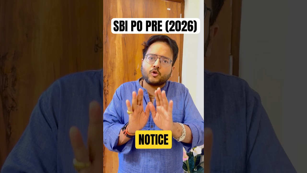 Notice Before SBI PO PRE 2026 🔵 Must Know Before SBI PO Prelims 2026 || Harshal Sir