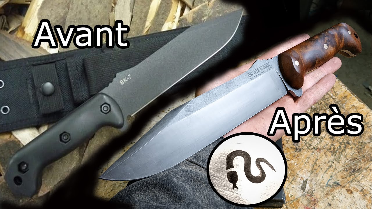🔪 MODIFICATION BK7 KA-BAR BECKER - De l'industriel à l'artisanal - Superbe transformation !🗡️
