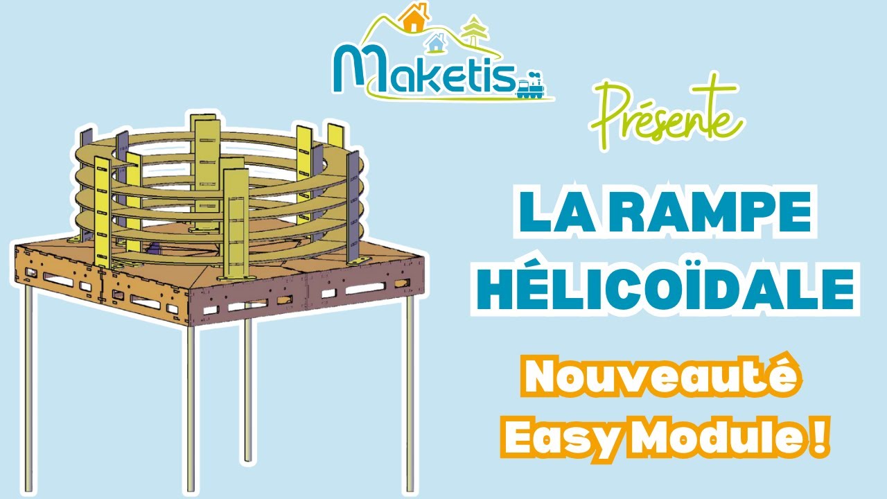 Construire facilement une rampe hélicoïdale pour trains miniatures : découvrez la solution Maketis !